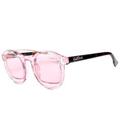 Óculos De Sol Bell Clover Rosa Translúcido Com Animal Print