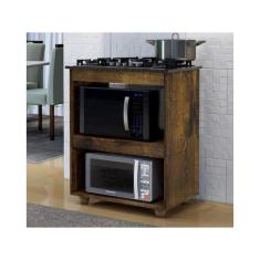 Balcão para Cooktop 4 bocas Turim – Ipê