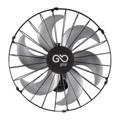 Ventilador Oscilante de Parede 50cm Goar Metal Preto 127V