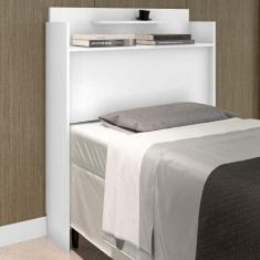 Cabeceira Solteiro Box Charlotte Branco - Mais de Casa