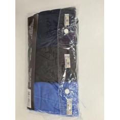 Kit com 3 Cuecas Plus Size Slip 100% Algodão Cores Sortidas - Marxan, 