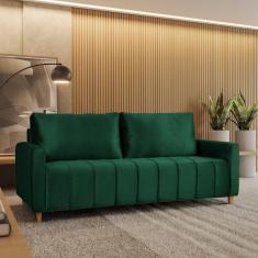 Sofá em Veludo 3 Lugares Amelie Yescasa Verde