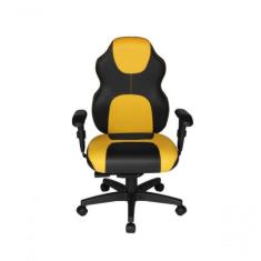 Cadeira Gamer Base Giratória Com Braço Gamer Racing Amarelo - OUTRAS M