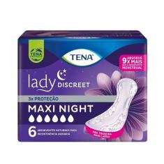 Absorvente Para Incontinência Urinária Tena Lady Discreet Maxi Night 6 unidades
