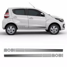 Faixa Lateral Fiat Mobi Adesivo Decorativo Cinza - SPORTINOX, Mobi 201