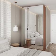 Guarda Roupas Modulado com Espelho 3 Portas com Cabideiro Hera CabeCas