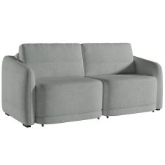 Sofá Cama Casal Para Sala 176cm Polska K04 Bouclê Cinza Claro - Mpozenato