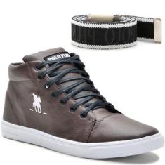 Kit De Tênis Casual Sola Macia E Costura Reforçada Masculino Com Cinto Básico-Masculino