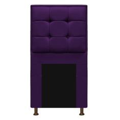 Cabeceira Copenhague 100 Cm Solteiro Suede Roxo