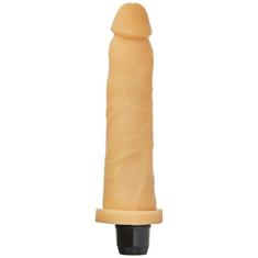 Adão e Eva Pênis Realístico Em Cyberskin Com Vibrador Bege 18 5Cm