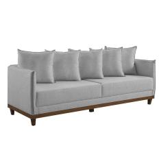 Sofá 4 Lugares Living M-169 Veludo Martins Cinza