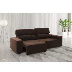 Sofá 3 Lugares Retratil e Reclinável 200cm Veludo Gold Viero Móveis
