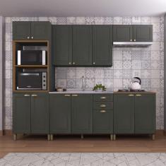 Cozinha Completa Firenze 14 Portas 2 Gavetas 6171.110 Cinza - Indekes