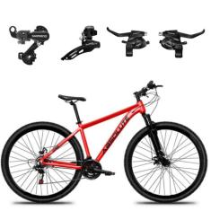 Bicicleta Aro 29 21v Absolute Nero 5 Câmbios e trocador Shimano, Verme