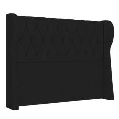 Cabeceira Casal Cama Box 140cm Malva I02 Veludo Preto - Mpozenato, Pre