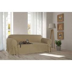 Capa Protetora para Sofá de 2 lugares em Brim Sarja 100% Algodão Sala 