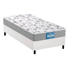 Cama Box Solteiro: Colchão Espuma D33 Probel /Ep Anatômico Double Face + Base White(88X188)