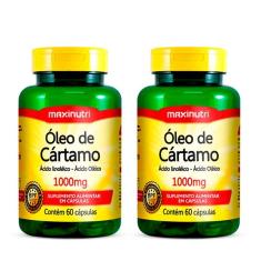 Kit 02 óleo De Cartamo 1000mg Maxinutri Com 60 Capsulas