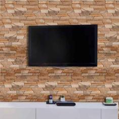 Papel de Parede Adesivo Lavável Pedra Canjiquinha Tijolo cpt0024 - Fin