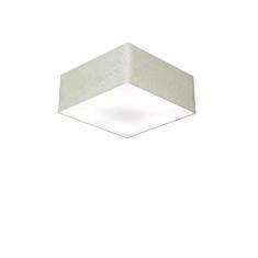 Plafon Quadrado Vivare Md-3000 Cúpula Em Tecido 12/25x25cm - Bivolt Rustico-cinza 127/220v