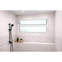 Vitro Basculante Alumínio Branco 1 Seção 40X80 Brecorimo