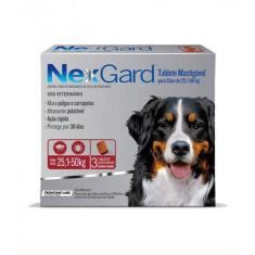 Antipulgas e Carrapatos NexGard 136 mg para Cães de 25,1 a 50 Kgs - 3 Tabletes (B2W)