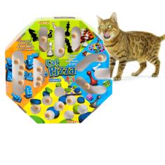 Comedouro Brinquedo Para Felinos Cat Pizza Pet Games 4 em 1 para Gatos