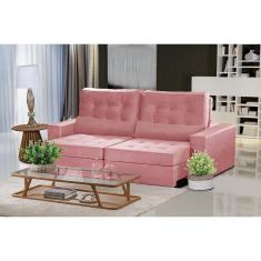 Sofá Modular 5 Lugares 2.50M Retrátil E Reclinável Rose