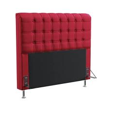 Cabeceira Estofada Para Cama Box Rana 195 Para Cama King Suede Vermelho Aradecor