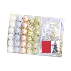 Generic 53 peças enfeites de bola de natal decoração de natal, enfeites decorativos pendurados para varanda quintal guirlanda, aniversário do feriado, estilo a