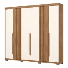 Guarda Roupa Casal Norton 6 Portas Nature Off White - Henn