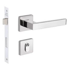 Fechadura Hato 2 Quadrada Externa Inox Polido C.Reto