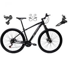 Bicicleta Aro 29 Ksw Xlt 24v K7 Câmbios Shimano Freio Hidráulico Garfo Trava - Preto/prata Tam.15