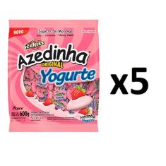 5 Pacotes Bala Mastigável Azedinha Iogurte 600gr cada - Ice Kiss
