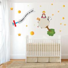 Adesivo De Parede Pequeno Príncipe + Frase