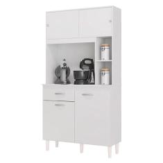 Armário para Cozinha Kit Duda 90 cm Branco – Poquema
