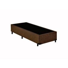 Cama Box Blindado Solteirão AColchoes Suede Marrom 40x96x203