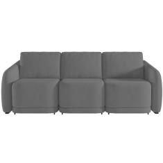 Sofá Cama Casal Para Sala 336cm Polska K04 Veludo Preto - Mpozenato