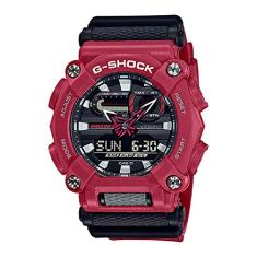 Casio Relógio masculino analógico-digital G-Shock, Vermelho, alça