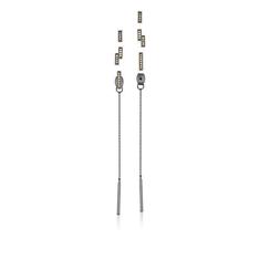 Brinco Vivid Trio Palitos Cravejados Folheado a Ródio Negro