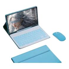 Capa Para Tablet Para Samsung A7 +Mouse+Teclado Bluetooth Retroiluminado
