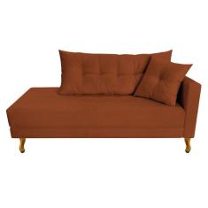 Recamier Azura 185cm com Almofada Lado Esquerdo Suede - Amarena Móveis
