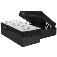 Cama Box Baú Solteiro: Colchão Espuma Ortobom D45 Light Saúde OrtoPill