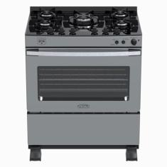 Fogao 5 Bocas Venax Gaudi Vetro Vitreo Inox Gas Glp, 220V