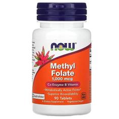 Metilfolato (Methyl Folate) 1000mg 90 Tabletes - Now
