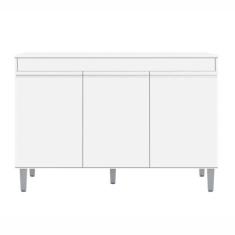 Balcão De Pia Cozinha Manu 120cm Branco 1889 Sem Tampo