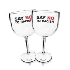 2 Taças Gin Transparentes Personalizadas No Racism