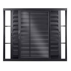 Janela Veneziana de Aluminio de Correr 100x120cm 3 Folhas Topsul Esquadrisul Preto