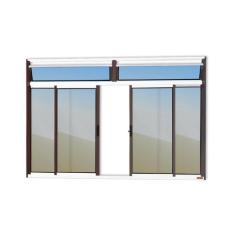 Janela Plus 4 Folhas com Bandeira Vidro Reflex 100cm X 150cm Brimak