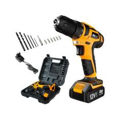 Furadeira e Parafusadeira Wap a Bateria 12V com Maleta 13 Peças BPF 12